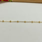 CO150 Cadena Veneciana espesor 0.8 mm y Bolitas 2 mm Largo 45 cm Cadena Terminada Baño Oro