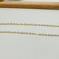CO157 Cadena Candado diamantado espesor 1.5 mm largo 50 cm  Cadena Terminada Baño Oro