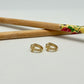XO322 Aro Argolla Circones Cruz 12 x 7 mm Espesor 2 mm Aro Baño Oro