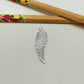 FP1043 Colgante Ala de Angel 39 x 13 mm mas argollita Figura Baño Plata