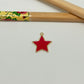 FO1041 Colgante Estrella con resina colores 16 mm mas argollita Figura Baño Oro