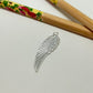 FP1043 Colgante Ala de Angel 39 x 13 mm mas argollita Figura Baño Plata
