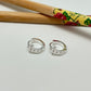XP322 Aro Argolla Circones Cruz 12 x 7 mm Espesor 2 mm Aro Baño Plata