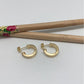 XO347 Aro Argolla pequeña Lijada 14 x 4 mm Espesor 3 mm Aro Baño Oro
