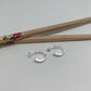 XP347 Aro Argolla pequeña Lijada 14 x 4 mm Espesor 3 mm Aro Baño Plata Aros Bañados hecho de Bronce Bañado en Plata 50 ml Joyas Bañadas en Plata