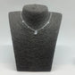 CP145 Collar con Gota Cristal 9x6 mm 2 Mini Circones 2 mm y 2 circones de 3 mm en cadena veneciana 38 cm más extensor de 10 cm terminacion en mini circon Collar Terminado Baño Plata