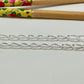 CP151 Cadena eslabón 11 x 5 mm Espesor 2 mm Largo 40 cm mas extensor de 5 cm Cadena Terminada Baño Plata