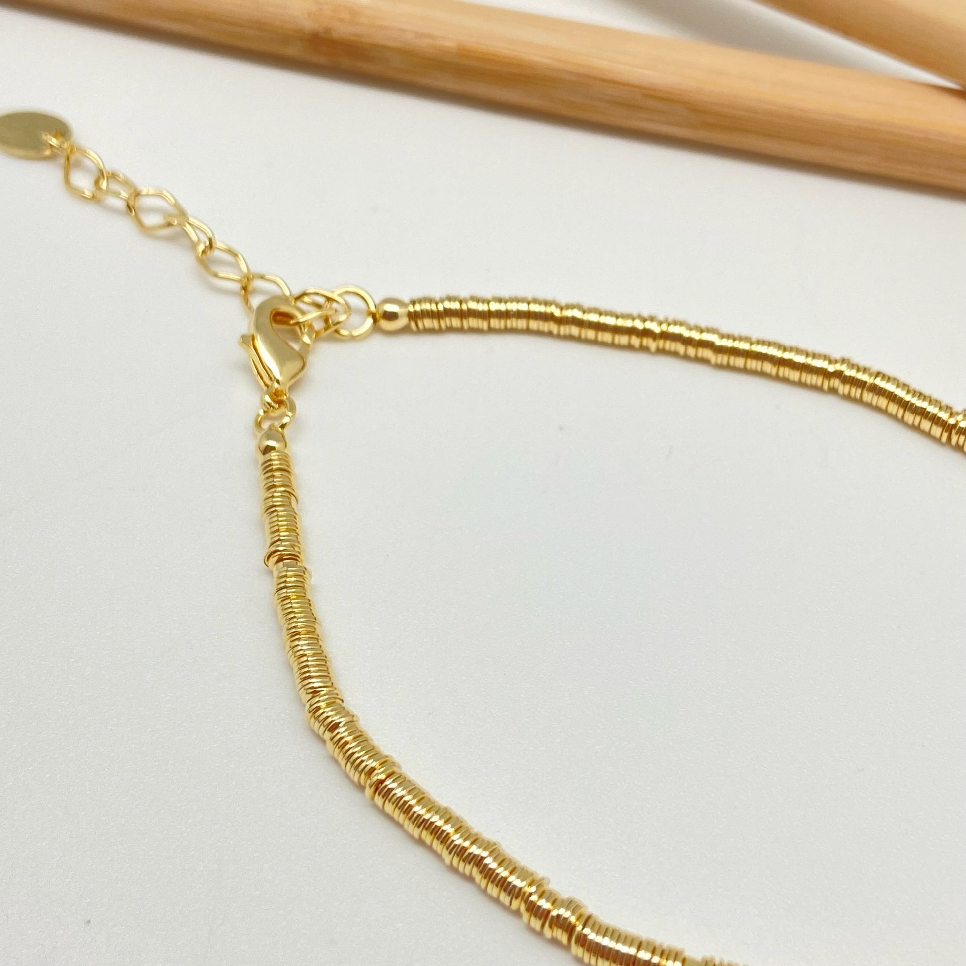 PO02 Pulsera Argollitas Largo 19 cm más extensor de 5 cm Pulsera Baño Oro Pulseras Bañadas hecho de Bronce Bañado en Oro 18K Joyas Bañadas en Oro