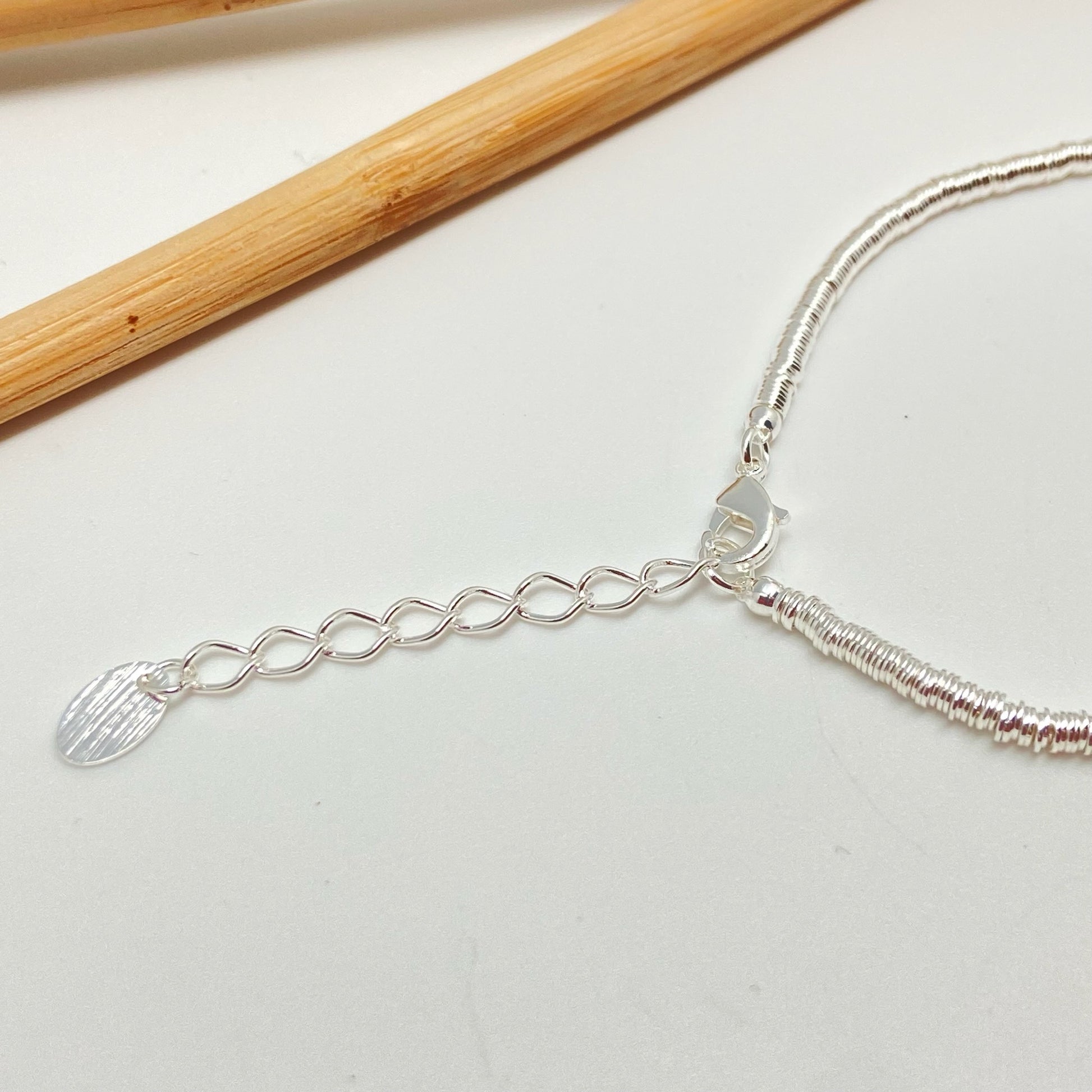 PP02 Pulsera Argollitas Largo 19 cm más extensor de 5 cm Pulsera Baño Plata Pulseras Bañadas hecho de Bronce Bañado en Plata 50 ml Joyas Bañadas en Plata