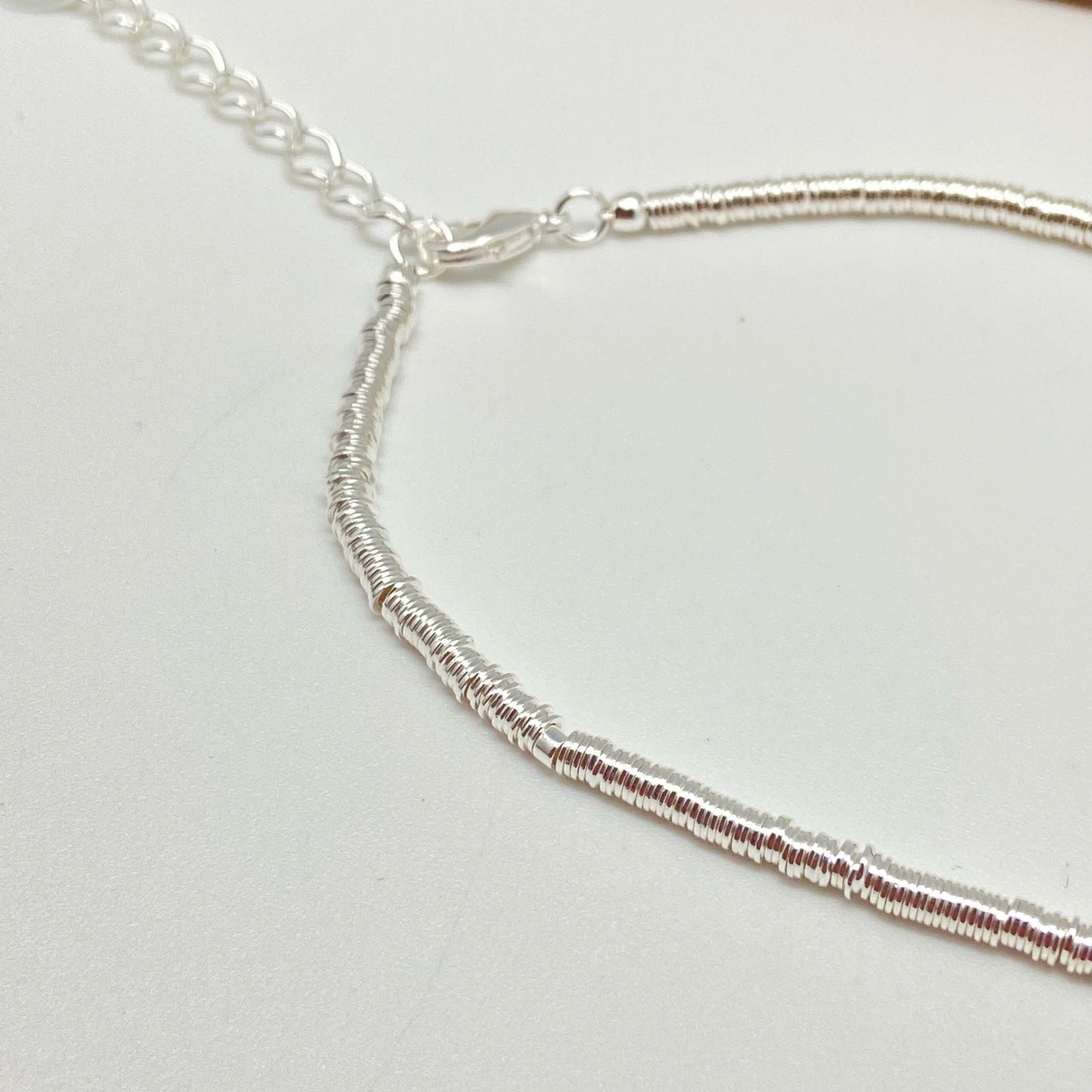 PP02 Pulsera Argollitas Largo 19 cm más extensor de 5 cm Pulsera Baño Plata Pulseras Bañadas hecho de Bronce Bañado en Plata 50 ml Joyas Bañadas en Plata