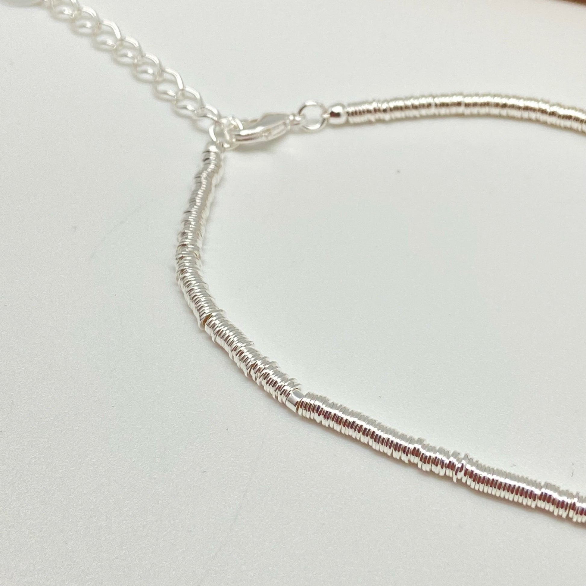 PP02 Pulsera Argollitas Largo 19 cm más extensor de 5 cm Pulsera Baño Plata Pulseras Bañadas hecho de Bronce Bañado en Plata 50 ml Joyas Bañadas en Plata