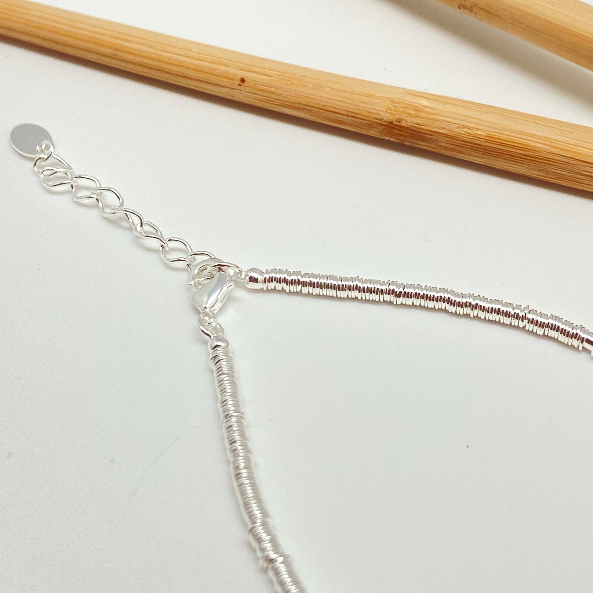 PP02 Pulsera Argollitas Largo 19 cm más extensor de 5 cm Pulsera Baño Plata Pulseras Bañadas hecho de Bronce Bañado en Plata 50 ml Joyas Bañadas en Plata