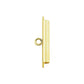 IO07 Broche para Pulsera de Mostacillas o Delicas 23 x 2.8 mm Aberturas Laterales y una inferior Accesorio Baño Oro Accesorios Bañados hecho de Bronce Bañado en Oro