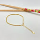 PO02 Pulsera Argollitas Largo 19 cm más extensor de 5 cm Pulsera Baño Oro Pulseras Bañadas hecho de Bronce Bañado en Oro 18K Joyas Bañadas en Oro