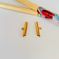 IO07 Broche para Pulsera de Mostacillas o Delicas 23 x 2.8 mm Aberturas Laterales y una inferior Accesorio Baño Oro Accesorios Bañados hecho de Bronce Bañado en Oro