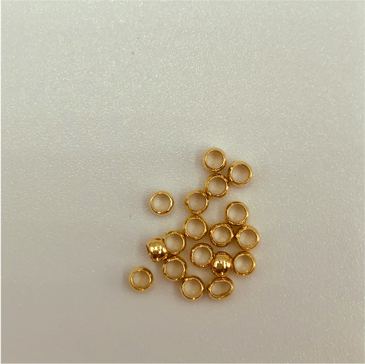 AO51 Separador Cerrado 3.9 x 1.5 mm Accesorio Baño Oro Accesorios Bañados en Oro y Plata hecho de Bronce Bañado en Oro 18K
