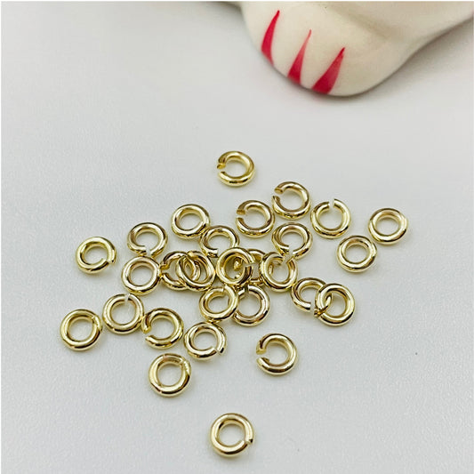 AO52 Argolla 3.5 mm espesor 0.8 mm Accesorio Baño Oro Accesorios Bañados en Oro y Plata hecho de Bronce Bañado en Oro 18K Joyas Bañadas en Oro