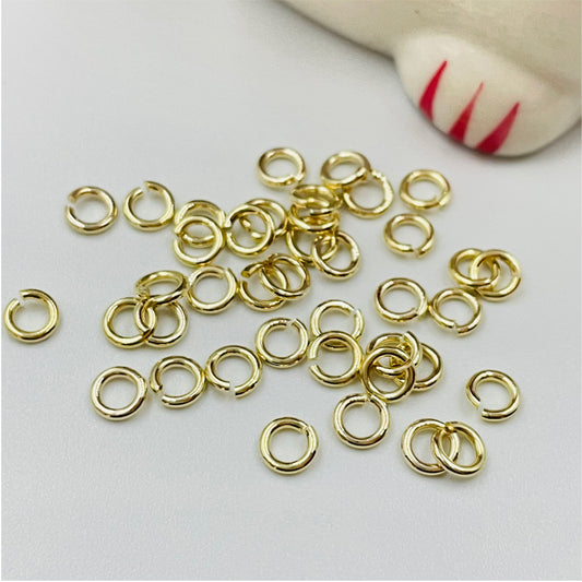 AO56 Argolla 4.2 mm espesor 0.8 mm Accesorio Baño Oro Accesorios Bañados en Oro y Plata hecho de Bronce Bañado en Oro 18K Joyas Bañadas en Oro