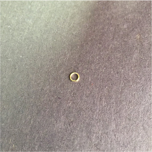 AO72 Argolla 1.2x5 Lijada Oro Accesorio Baño Oro Accesorios Bañados en Oro y Plata hecho de Bronce Bañado en Oro 18K