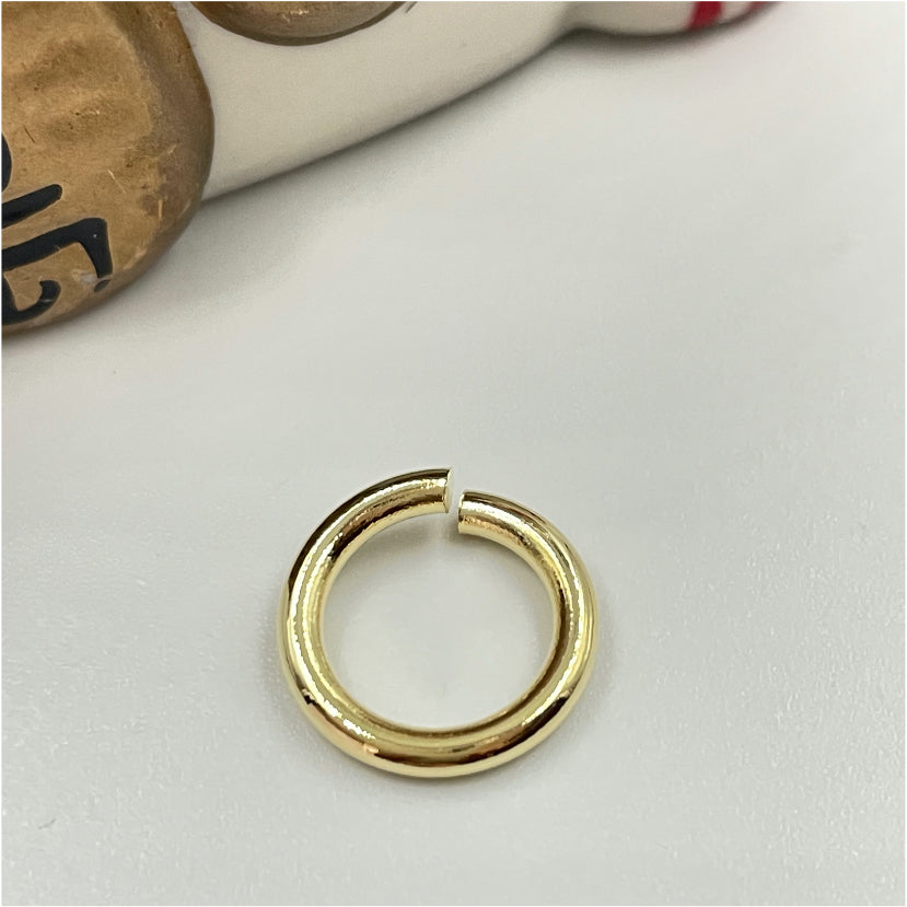 AO76 Argolla 2x14x10 mm Accesorio Baño Oro Accesorios Bañados en Oro y Plata hecho de Bronce Bañado en Oro 18K