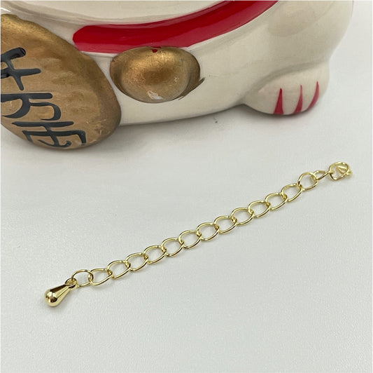 AO88 Extensor de cadena Accesorio Baño Oro Accesorios Bañados en Oro y Plata hecho de Bronce Bañado en Oro 18K Joyas Bañadas en Oro