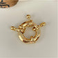 AO90 Broche Timón XL 19 mm Accesorio Baño Oro Accesorios Bañados en Oro y Plata hecho de Bronce Bañado en Oro 18K