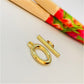 AO93 Broche Argolla Tubo 12 mm Accesorio Baño Oro Accesorios Bañados en Oro y Plata hecho de Bronce Bañado en Oro 18K Joyas Bañadas en Oro