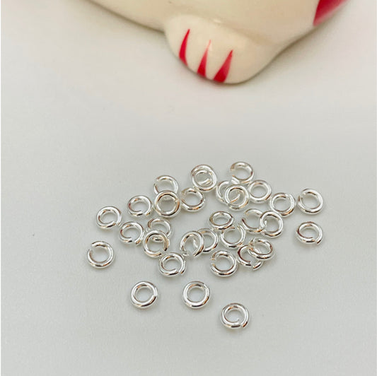 AP40 Argolla 3.5 mm espesor 0.8 mm Accesorio Baño Plata Accesorios Bañados en Oro y Plata hecho de Bronce Bañado en Plata 50 ml Joyas Bañadas en Plata