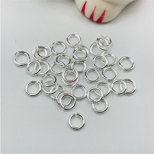 AP45 Argolla 5 mm espesor 0.8 mm Accesorio Baño Plata Accesorios Bañados en Oro y Plata hecho de Bronce Bañado en Plata 50 ml Joyas Bañadas en Plata