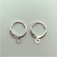 AP72 Aro Argoliita de presión con argolla 11 mm Accesorio Baño Plata Aros Bañados en Oro y Plata hecho de Bronce Bañado en Plata 50 ml