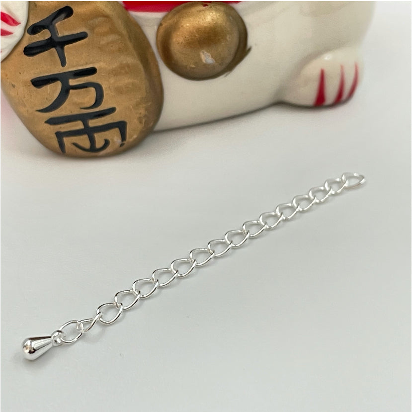AP88 Extensor de cadena Accesorio Baño Plata Accesorios Bañados en Oro y Plata hecho de Bronce Bañado en Plata 50 ml Joyas Bañadas en Plata