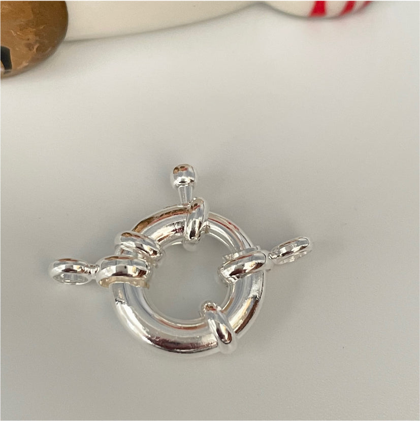 AP90 Broche Timón XL 19 mm Accesorio Baño Plata Accesorios Bañados en Oro y Plata hecho de Bronce Bañado en Plata 50 ml