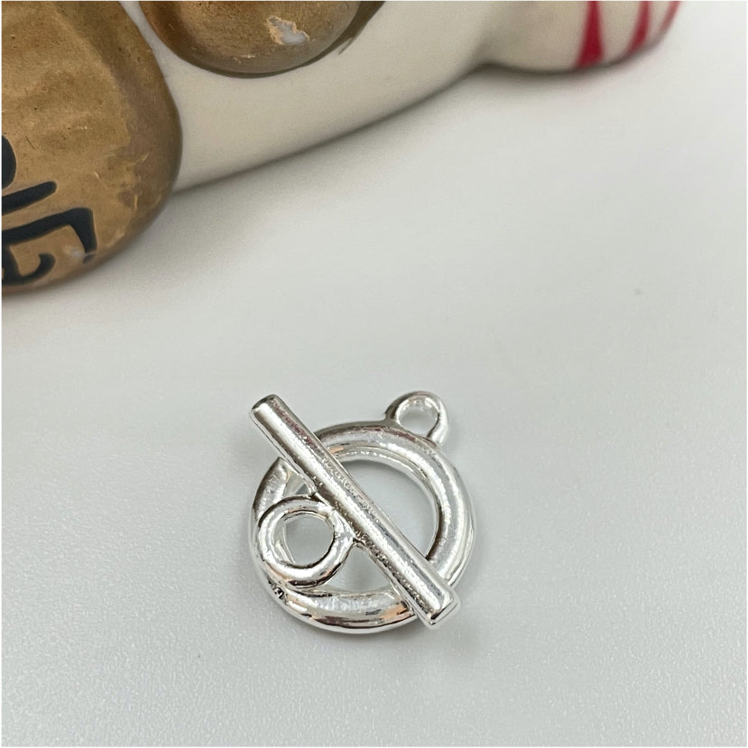 AP93 Broche Argolla Tubo 12 mm Accesorio Baño Plata Accesorios Bañados en Oro y Plata hecho de Bronce Bañado en Plata 50 ml Joyas Bañadas en Plata