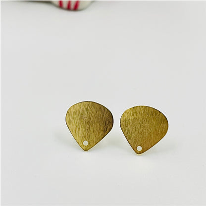 BO18 Gota 12 x 13 mm Base Aro Baño Oro Aros Bañados en Oro y Plata hecho de Bronce Bañado en Oro 18K