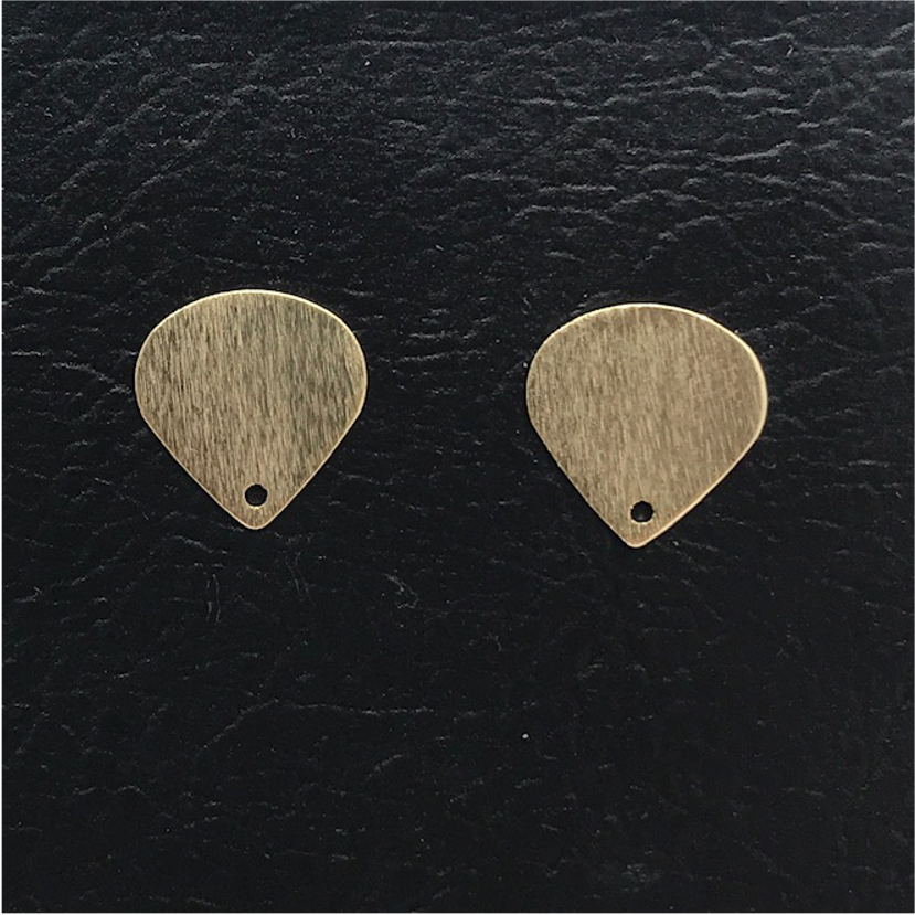 BO18 Gota 12 x 13 mm Base Aro Baño Oro Aros Bañados en Oro y Plata hecho de Bronce Bañado en Oro 18K