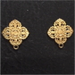 BO31 Trebol con argollita inferior 10x9 mm Base de Aro Baño Oro Bases de Aros Bañadas en oros y Plata hecho de Bronce Bañado en Oro 18K