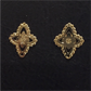 BO34 Base Aro Mediana Calada 16x13 mm Base de Aro Baño Oro Base de Aro hecho de Bronce Bañado en Oro 18K Joyas Bañadas en Oro
