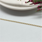 CO04 Grumet Eslabón 2x1.2 mm 0.4 mm Cadena Baño Oro Cadenas Bañadas hecho de Bronce Bañado en Oro 18K Joyas Bañadas en Oro