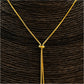 CO105 Collar Cascada altura ajustable con Estrella 6 mm y Circón 4 mm Largo Total 70 cm Cadena Baño Oro Cadenas Bañadas en Oro y Plata hecho de Bronce Bañado en Oro 18K Joyas Bañadas en Oro