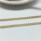 CO117 Collar Grumet Ancho 4 mm Largo 60 cm Cadena Baño Oro Cadenas Bañadas en Oro y Plata hecho de Bronce Bañado en Oro 18K Joyas Bañadas en Oro