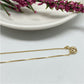 CO121 Cadena Veneciana 0.8 mm 45 cm Cadena Baño Oro Cadenas Bañadas en Oro y Plata hecho de Bronce Bañado en Oro 18K Joyas Bañadas en Oro