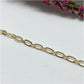 CO122 Cadena Candado alternado facetado Eslabón 4.5x2.4 mm Cadena Baño Oro Cadenas Bañadas en Oro y Plata hecho de Bronce Bañado en Oro 18K Joyas Bañadas en Oro