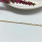CO122 Cadena Candado alternado facetado Eslabón 4.5x2.4 mm Cadena Baño Oro Cadenas Bañadas en Oro y Plata hecho de Bronce Bañado en Oro 18K Joyas Bañadas en Oro