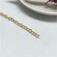 CO123 Cadena Candado Facetado Eslabón 5x5 mm Cadena Baño Oro Cadenas Bañadas en Oro y Plata hecho de Bronce Bañado en Oro 18K Joyas Bañadas en Oro