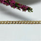 CO124 Cadena Grumet diamantada Eslabón 4 mm Cadena Baño Oro Cadenas Bañadas en Oro y Plata hecho de Bronce Bañado en Oro 18K Joyas Bañadas en Oro