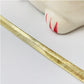 CO142 Cadena Cinta largo 40 cm Ancho 4 mm Cadena Terminada Baño Oro Cadenas Bañadas hecho de Bronce Bañado en Oro 18K Joyas Bañadas en Oro