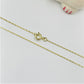 CO50 Cadena Candado Diamantado 40 cm Cadena Baño Oro Cadenas Bañadas en Oro y Plata hecho de Bronce Bañado en Oro 18K Joyas Bañadas en Oro