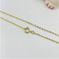 CO51 Cadena Candado Diamantado 45 cm Cadena Baño Oro Cadenas Bañadas en Oro y Plata hecho de Bronce Bañado en Oro 18K Joyas Bañadas en Oro