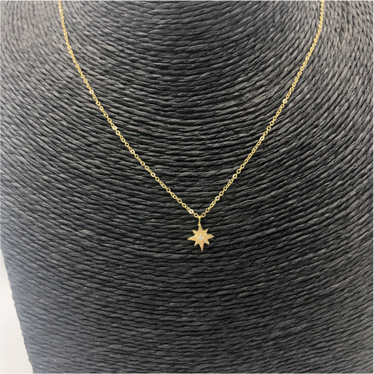 CO58-Collar-Estrella-Guía-Cadena-Candado-Cadena-Baño-Oro