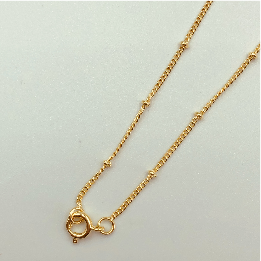 CO64-Cadena-Bolitas-Grumet-0.3-40cm-Terminada-Cadena-Baño-Oro